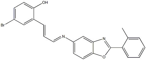 4-bromo-2-(3-{[2-(2-methylphenyl)-1,3-benzoxazol-5-yl]imino}-1-propenyl)phenol|