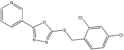 (2,4-dichlorophenyl)methyl 5-pyridin-3-yl-1,3,4-oxadiazol-2-yl sulfide 化学構造式