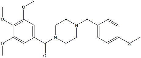 1-[4-(methylsulfanyl)benzyl]-4-(3,4,5-trimethoxybenzoyl)piperazine 化学構造式