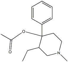 3-ethyl-1-methyl-4-phenyl-4-piperidinyl acetate,,结构式