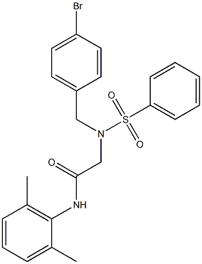 2-[(4-bromobenzyl)(phenylsulfonyl)amino]-N-(2,6-dimethylphenyl)acetamide
