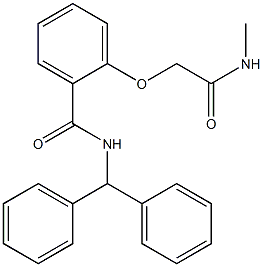 N-benzhydryl-2-[2-(methylamino)-2-oxoethoxy]benzamide,,结构式