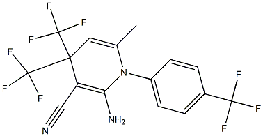 2-amino-6-methyl-4,4-bis(trifluoromethyl)-1-[4-(trifluoromethyl)phenyl]-1,4-dihydro-3-pyridinecarbonitrile Structure