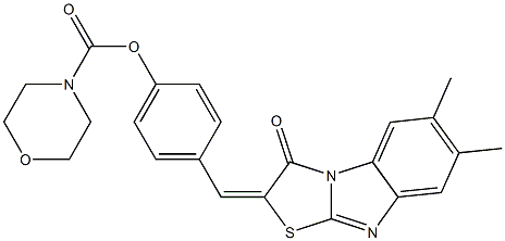 4-[(6,7-dimethyl-3-oxo[1,3]thiazolo[3,2-a]benzimidazol-2(3H)-ylidene)methyl]phenyl 4-morpholinecarboxylate