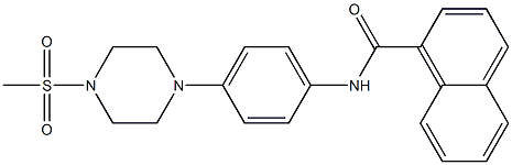 N-{4-[4-(methylsulfonyl)-1-piperazinyl]phenyl}-1-naphthamide,,结构式