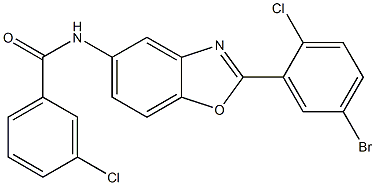 N-[2-(5-bromo-2-chlorophenyl)-1,3-benzoxazol-5-yl]-3-chlorobenzamide