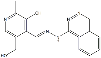 3-hydroxy-5-(hydroxymethyl)-2-methylisonicotinaldehyde 1-phthalazinylhydrazone Structure