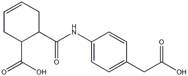 6-{[4-(carboxymethyl)anilino]carbonyl}-3-cyclohexene-1-carboxylic acid Struktur