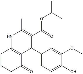 1-methylethyl 4-[4-hydroxy-3-(methyloxy)phenyl]-2-methyl-5-oxo-1,4,5,6,7,8-hexahydroquinoline-3-carboxylate