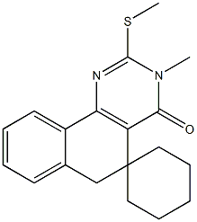  3-methyl-2-(methylsulfanyl)-5,6-dihydrospiro(benzo[h]quinazoline-5,1'-cyclohexane)-4(3H)-one