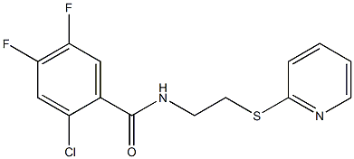 2-chloro-4,5-difluoro-N-[2-(2-pyridinylsulfanyl)ethyl]benzamide Structure