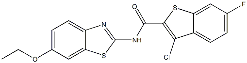  3-chloro-N-(6-ethoxy-1,3-benzothiazol-2-yl)-6-fluoro-1-benzothiophene-2-carboxamide