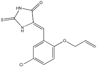 5-[2-(allyloxy)-5-chlorobenzylidene]-2-thioxo-4-imidazolidinone,,结构式