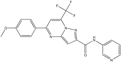 5-(4-methoxyphenyl)-N-(3-pyridinyl)-7-(trifluoromethyl)pyrazolo[1,5-a]pyrimidine-2-carboxamide Structure