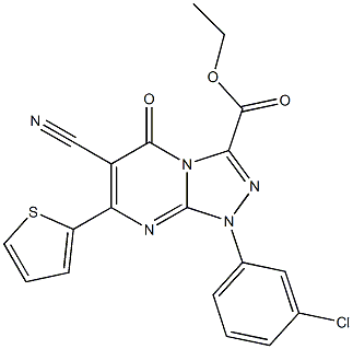 ethyl 1-(3-chlorophenyl)-6-cyano-5-oxo-7-(2-thienyl)-1,5-dihydro[1,2,4]triazolo[4,3-a]pyrimidine-3-carboxylate|