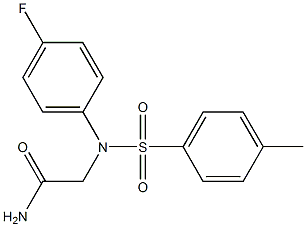 2-{4-fluoro[(4-methylphenyl)sulfonyl]anilino}acetamide Struktur