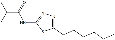 N-(5-hexyl-1,3,4-thiadiazol-2-yl)-2-methylpropanamide,,结构式