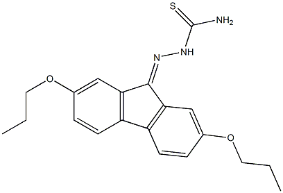 2,7-dipropoxy-9H-fluoren-9-one thiosemicarbazone 化学構造式