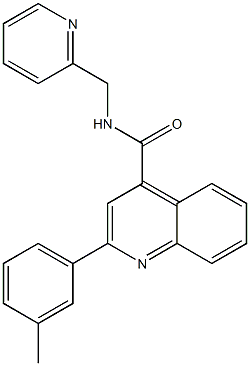 2-(3-methylphenyl)-N-(2-pyridinylmethyl)-4-quinolinecarboxamide Structure