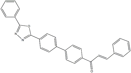 3-phenyl-1-[4'-(5-phenyl-1,3,4-oxadiazol-2-yl)[1,1'-biphenyl]-4-yl]-2-propen-1-one