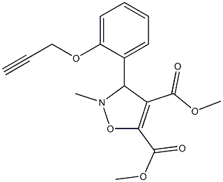 dimethyl 2-methyl-3-[2-(2-propynyloxy)phenyl]-2,3-dihydro-4,5-isoxazoledicarboxylate Structure