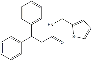 3,3-diphenyl-N-(2-thienylmethyl)propanamide 结构式