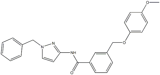 N-(1-benzyl-1H-pyrazol-3-yl)-3-[(4-methoxyphenoxy)methyl]benzamide
