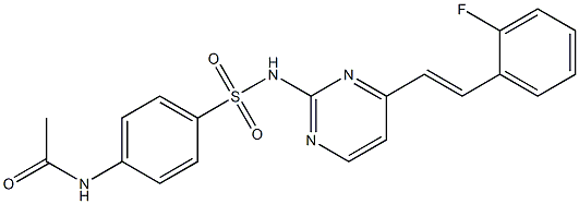 N-{4-[({4-[2-(2-fluorophenyl)vinyl]-2-pyrimidinyl}amino)sulfonyl]phenyl}acetamide|