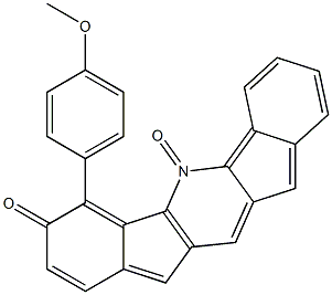 6-(4-methoxyphenyl)diindeno[1,2-b:2,1-e]pyridine-5,7-dione,,结构式