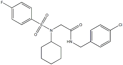 N-(4-chlorobenzyl)-2-{cyclohexyl[(4-fluorophenyl)sulfonyl]amino}acetamide