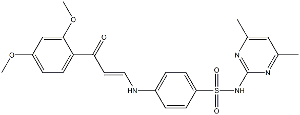 4-{[3-(2,4-dimethoxyphenyl)-3-oxo-1-propenyl]amino}-N-(4,6-dimethyl-2-pyrimidinyl)benzenesulfonamide