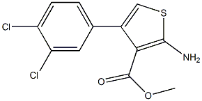 methyl 2-amino-4-(3,4-dichlorophenyl)-3-thiophenecarboxylate,,结构式