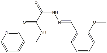 2-[2-(2-methoxybenzylidene)hydrazino]-2-oxo-N-(3-pyridinylmethyl)acetamide,,结构式