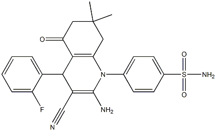 4-(2-amino-3-cyano-4-(2-fluorophenyl)-7,7-dimethyl-5-oxo-5,6,7,8-tetrahydro-1(4H)-quinolinyl)benzenesulfonamide