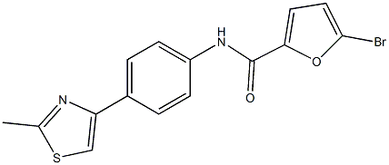 5-bromo-N-[4-(2-methyl-1,3-thiazol-4-yl)phenyl]-2-furamide Structure