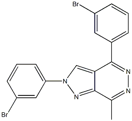 2,4-bis(3-bromophenyl)-7-methyl-2H-pyrazolo[3,4-d]pyridazine Structure