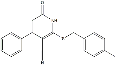 2-[(4-methylbenzyl)sulfanyl]-6-oxo-4-phenyl-1,4,5,6-tetrahydro-3-pyridinecarbonitrile Structure