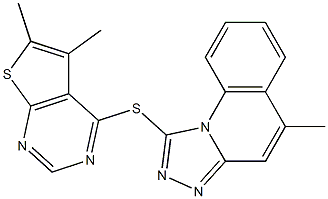 1-[(5,6-dimethylthieno[2,3-d]pyrimidin-4-yl)sulfanyl]-5-methyl[1,2,4]triazolo[4,3-a]quinoline|