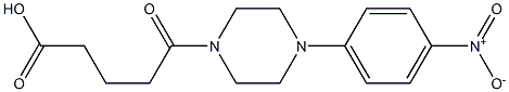 5-(4-{4-nitrophenyl}piperazin-1-yl)-5-oxopentanoic acid 化学構造式