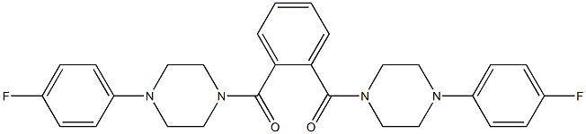 1-(4-fluorophenyl)-4-(2-{[4-(4-fluorophenyl)-1-piperazinyl]carbonyl}benzoyl)piperazine 结构式