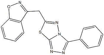 3-[(3-phenyl[1,2,4]triazolo[3,4-b][1,3,4]thiadiazol-6-yl)methyl]-1,2-benzisoxazole,,结构式