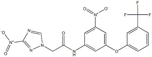 2-{3-nitro-1H-1,2,4-triazol-1-yl}-N-{3-nitro-5-[3-(trifluoromethyl)phenoxy]phenyl}acetamide