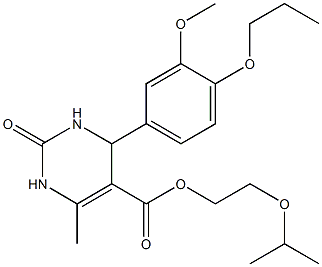 2-isopropoxyethyl 4-(3-methoxy-4-propoxyphenyl)-6-methyl-2-oxo-1,2,3,4-tetrahydro-5-pyrimidinecarboxylate