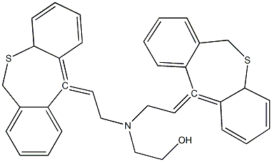 2-[bis(2-dibenzo[b,e]thiepin-11(6H)-ylideneethyl)amino]ethanol Structure