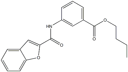 butyl 3-[(1-benzofuran-2-ylcarbonyl)amino]benzoate Struktur