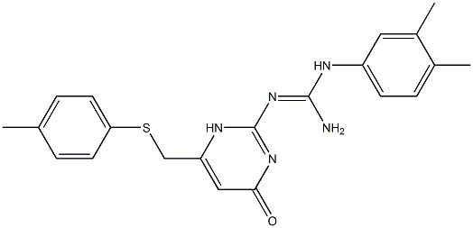 N-(3,4-dimethylphenyl)-N''-(6-{[(4-methylphenyl)sulfanyl]methyl}-4-oxo-1,4-dihydropyrimidin-2-yl)guanidine