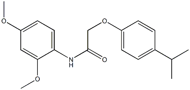 N-(2,4-dimethoxyphenyl)-2-(4-isopropylphenoxy)acetamide Struktur