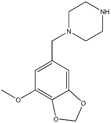 1-[(7-methoxy-1,3-benzodioxol-5-yl)methyl]piperazine Structure
