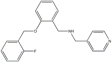 N-{2-[(2-fluorobenzyl)oxy]benzyl}-N-(4-pyridinylmethyl)amine Structure