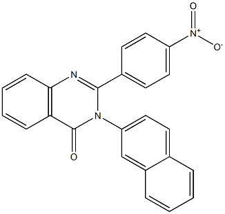 2-{4-nitrophenyl}-3-(2-naphthyl)-4(3H)-quinazolinone 化学構造式